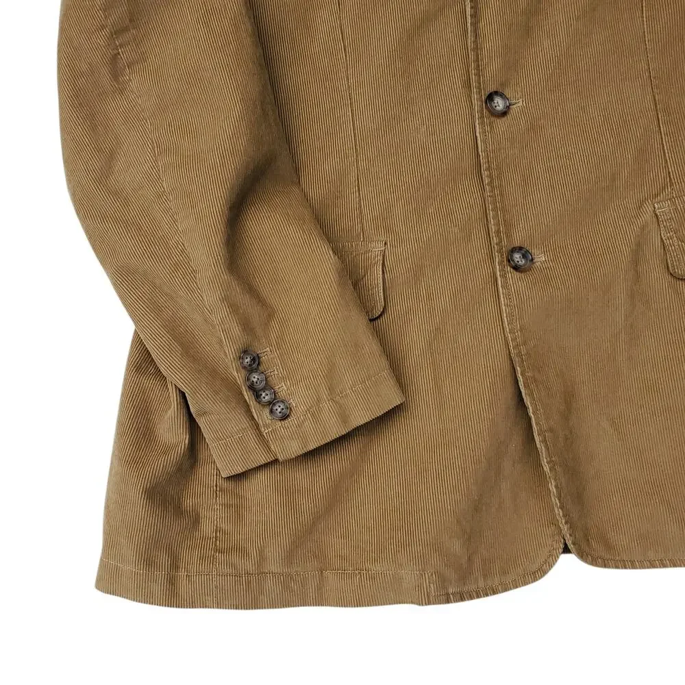 Vintage J Crew Brown Corduroy Blazer Ivy Prep Professor 3 Btn Sport Jacket Sz L